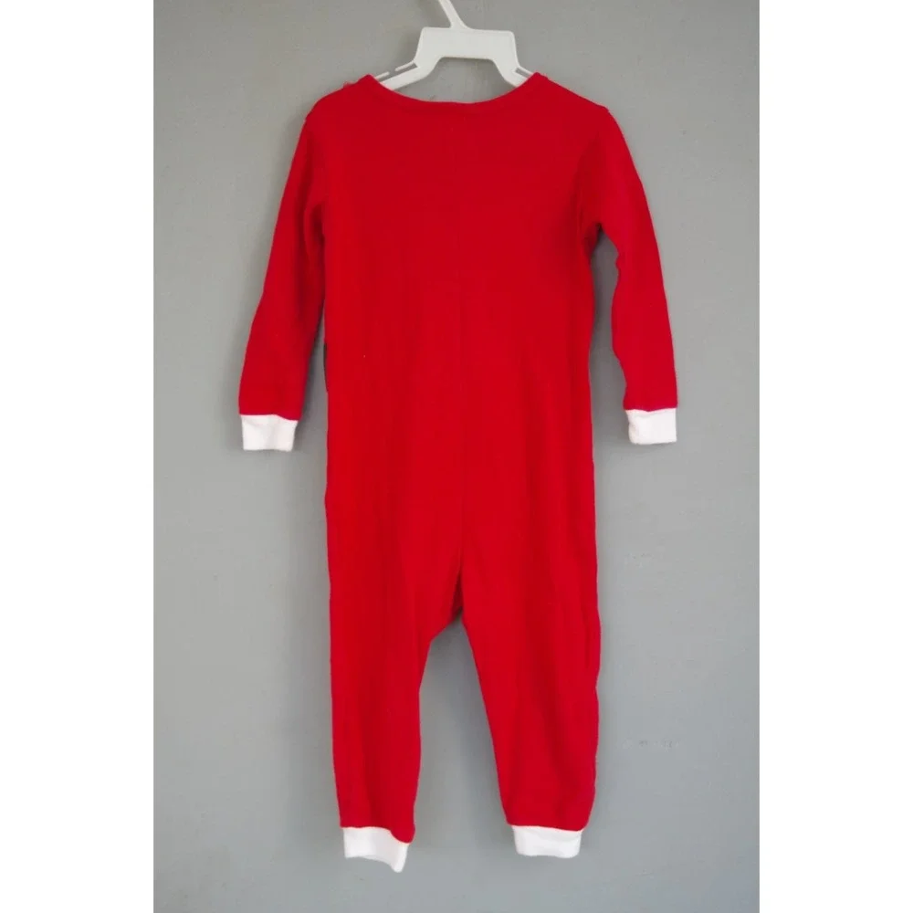 Gymboree 12-18 Months . Full Zip Pajama Sleeper Holiday  Christmas Santa EUC Red